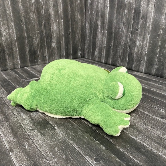 ❌SOLD❌ 🆕 AURORA FLOPPY GREEN FROG STUFFED ANIMAL BEAN BAG LOVEY PLUSH - Picture 2 of 8